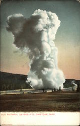 Old Faithful Geyser Postcard