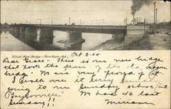 Wabash River Bridge Terre Haute, IN Postcard Postcard