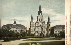 Saint Louis Cathedral & Cabildo New Orleans, LA Postcard Postcard