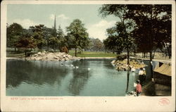 Lake in West Park Postcard