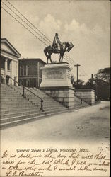 General Deven's Statue Postcard