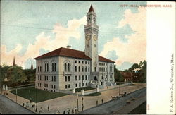 City Hall Worcester, MA Postcard Postcard