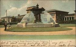 Carrie M. Brown Memorial Fountain Providence, RI Postcard Postcard