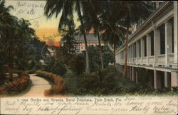 Garden an Veranda, Royal Poinciana Postcard