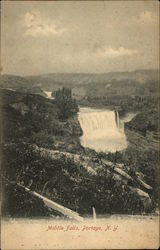 Middle Falls Portage, NY Postcard Postcard