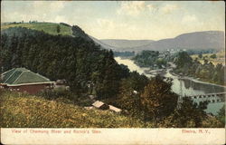 View of Chemung River and Rorick's Glen Elmira, NY Postcard Postcard