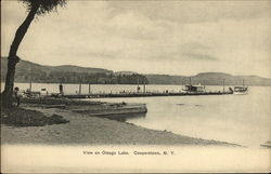 View on Otsego Lake Cooperstown, NY Postcard Postcard