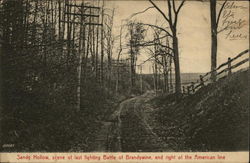 Scene of Last Fighting Battle of Brandywine and Right of the American Line Sandy Hollow, PA Postcard Postcard