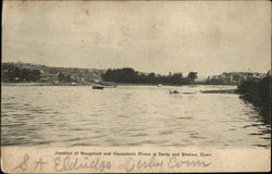 Junction of Naugatuck and Housatonic Rivers Shelton, CT Postcard Postcard