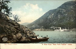 A View from New York Central Trains Postcard