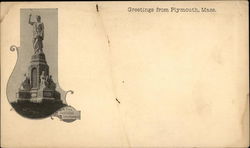 Greetings from Plymouth Massachusetts Postcard Postcard