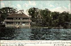 Boat House and Pavilion, Orange Lake Postcard