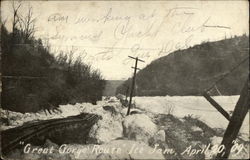 Great Gorge Route Ice Jam Railroad (Scenic) Postcard Postcard