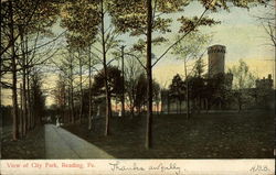 View of City Park Reading, PA Postcard Postcard