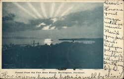 Sunset from the Van Ness House Postcard