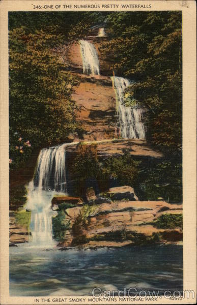 One of the Numerous Pretty Water Falls in the Great Smoky Mountains ...