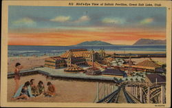 Bird's Eye View of Saltair Pavilion, Great Salt Lake Magna, UT Postcard Postcard