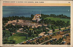 Afternoon Concert in Bayfront Park Bandshell Postcard