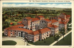 The Women's Dormitory: University of Colorado at Boulder Postcard Postcard