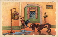 You Can't Blame Us for This Dogs Ray Walters Postcard Postcard