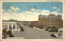 Street Scene in Dalton Georgia Postcard Postcard