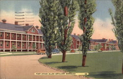 Fort Ethan Allen Artilery Barracks Army Postcard Postcard