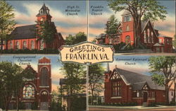 Greetings from Franklin Postcard