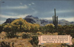 View of Superstition Mountain Apache Junction, AZ Postcard Postcard