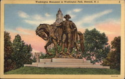 Washington Monument in Washington Park Postcard