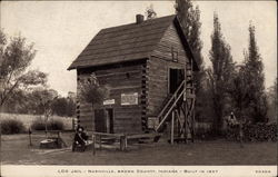 Log Jail, Brown County, Built in 1837 Nashville, IN Postcard Postcard