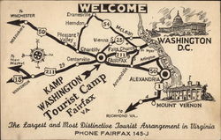 Kamp Washington The Largest and Most Distictive Tourist Arrangement in Virginia Postcard