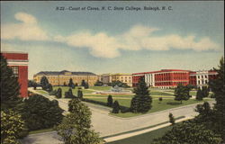 Court of Ceres, N.C. State College Postcard