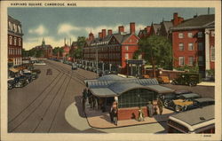 Harvard Square, Cambridge, Massachusetts Postcard