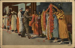 Hawaiian Lei Vendors Postcard