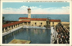 Las Olas Casino and Atlantic Ocean Postcard