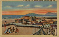 Bird's-Eye View of Saltair Pavilion, Great Salt Lake Magna, UT Postcard Postcard