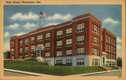 High School Huntington, IN Postcard Postcard