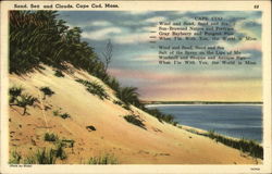 Sand, Sea, and Clouds Cape Cod, MA Postcard Postcard