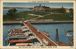 U.S. Naval Training Station Postcard