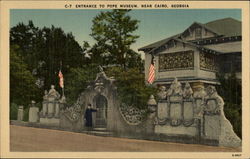 Entrance to Pope Museum Postcard