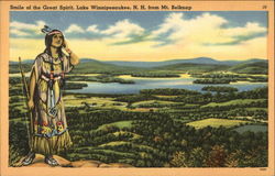 Smile of the Great Spirit Lake Winnipesaukee, NH Postcard Postcard