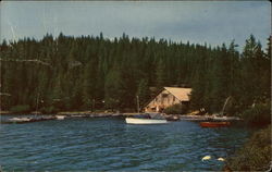 Boat House and Dock Postcard