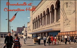 Boardwalk at Convention Hall Atlantic City, NJ Postcard Postcard