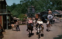 The Burro Train, Knott's Berry Farm Postcard