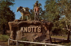 Pioneering Prospector Statue, Knott's Berry Farm Postcard