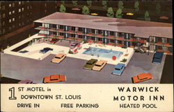 Warwick Motor Inn Postcard