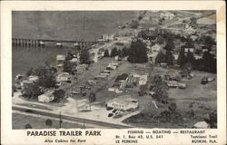 Aerial View of Paradise Trailer Park Postcard