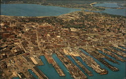 Aerial View of Portland Postcard