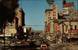 Downtown - Looking West on Central Avenue Postcard