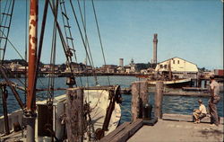 Provincetown from Town Wharf, Cape Cod Massachusetts Postcard Postcard